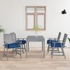 vidaXL Outdoor Dining Chairs with Cushions 4 pcs Solid Wood Acacia