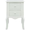 vidaXL Bedside Cabinet White 43x32x65 cm MDF