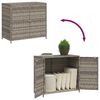 vidaXL Garden Storage Cabinet Grey 83x45x76 cm Poly Rattan