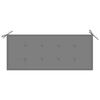 vidaXL Garden Queen Bench with Cushion 135 cm Solid Acacia Wood Grey