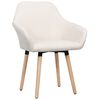 vidaXL Dining Chairs 6 pcs Cream Fabric