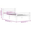 vidaXL Bed Frame without Mattress Solid Pinewood 100x200 cm
