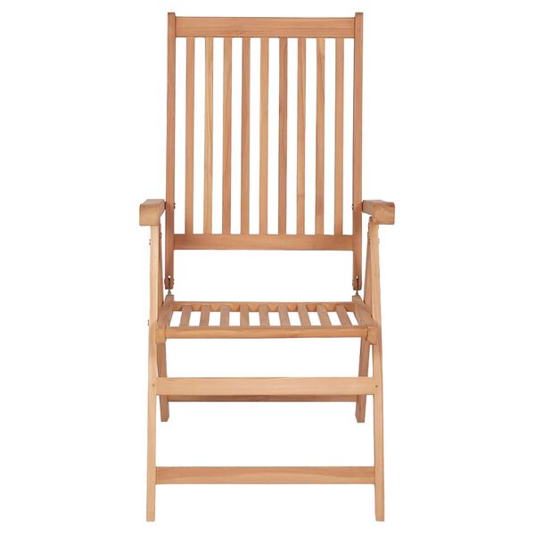vidaXL Reclining Garden Chairs 4 pcs Solid Teak Wood