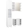 vidaXL 3 Piece Bathroom Furniture Set White Engineered Wood (802606+802633+802624)