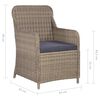 vidaXL 5 Piece Garden Dining Set Brown