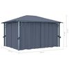 vidaXL Gazebo with Curtain 400 x 300 cm Anthracite Aluminium