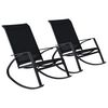 vidaXL Garden Rocking Chairs 2 pcs Textilene Black