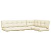 vidaXL Pallet Cushions 5 pcs Cream Fabric