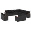 vidaXL Garden Sofa Set | Black