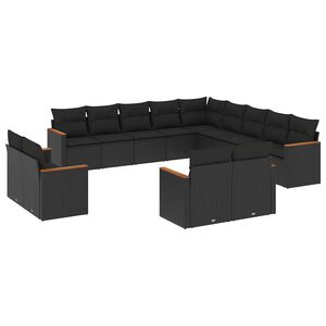 vidaXL Garden Sofa Set | Black