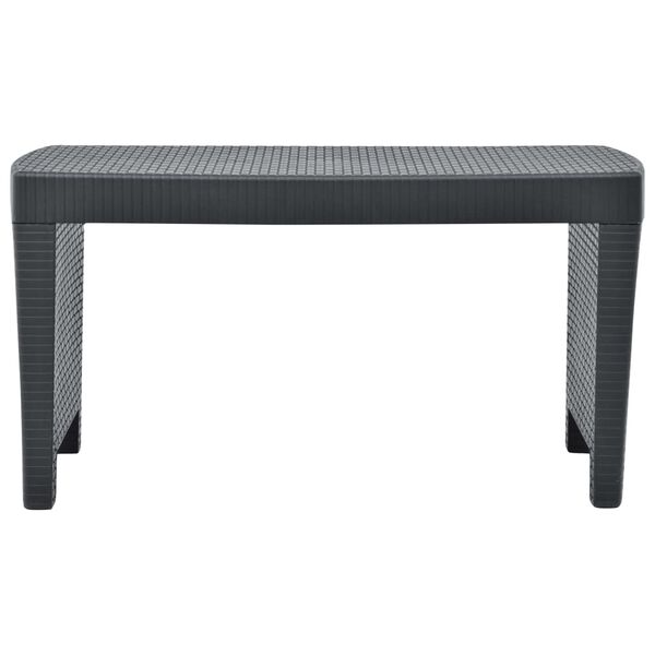 vidaXL 3 Piece Garden Lounge Set Plastic Anthracite