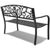 vidaXL Garden Bench 127 cm Cast Iron Black