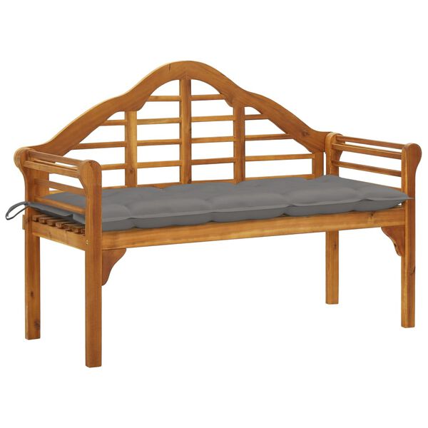 vidaXL Garden Queen Bench with Cushion 135 cm Solid Acacia Wood