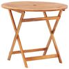 vidaXL Folding Garden Table 90x75 cm Solid Acacia Wood