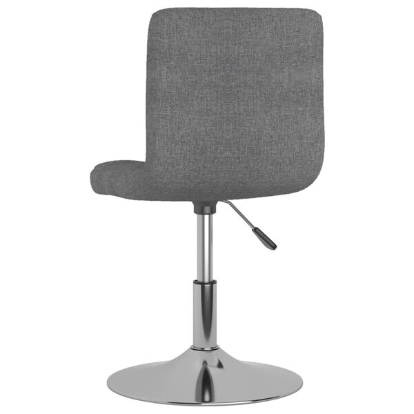 vidaXL Swivel Dining Chairs 6 pcs Light Grey Fabric