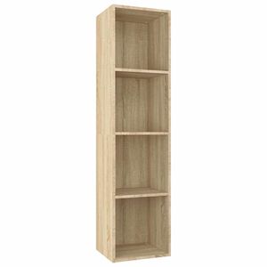 vidaXL Book Cabinet/TV Cabinet Sonoma Oak 36x30x143 cm Engineered Wood