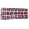 vidaXL Pallet Cushion Red Check Pattern 120x40x12 cm Fabric