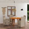 vidaXL 5 Piece Garden Dining Set Beige