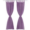 vidaXL Micro-Satin Curtains 2 pcs with Loops 140x245 cm Lilac