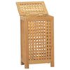 vidaXL Laundry Basket Natural Solid Teak Wood