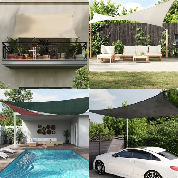 vidaXL Sunshade Sail 160 g/m&sup2; White 4/5x4 m HDPE