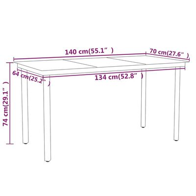 vidaXL 5 Piece Garden Dining Set Grey