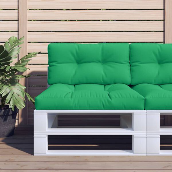 vidaXL Pallet Cushion Green 70x40x12 cm Fabric