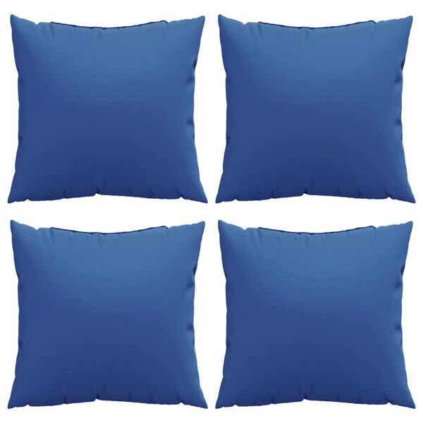 vidaXL Sofa Cushions 4 pcs Royal Blue 50x50 cm Fabric