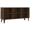 vidaXL TV Cabinet with Metal Legs Smoked Oak 103.5x30x50 cm