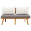 vidaXL Garden Bench with Cushions 115 cm Solid Acacia Wood