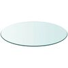 vidaXL Table Top Tempered Glass Round 800 mm