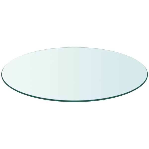 vidaXL Table Top Tempered Glass Round 800 mm