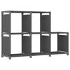vidaXL 5-Cube Display Shelf Grey 103x30x72,5 cm Fabric