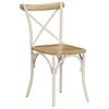 vidaXL Cross Chairs 2 pcs White Solid Mango Wood