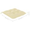 vidaXL Garden Chairs 4 pcs with Cream White Cushions Solid Teak Wood