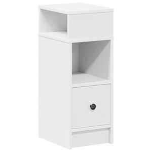 vidaXL Bedside Cabinet with Drawer White 25x31x66 cm