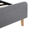vidaXL Bed Frame without Mattress Light Grey Fabric 180x200 cm Super King