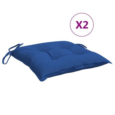 vidaXL Chair Cushions 2 pcs Blue 50x50x7 cm Oxford Fabric