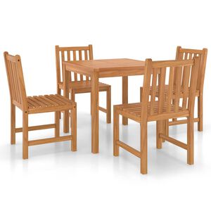 vidaXL 5 Piece Garden Dining Set 80x80 cm Solid Teak Wood
