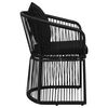 vidaXL Garden Chairs 2 pcs with Cushions and Pillows PVC Rattan Black