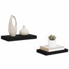 vidaXL Floating Wall Shelves 2 pcs Black 40x23x3.8 cm MDF
