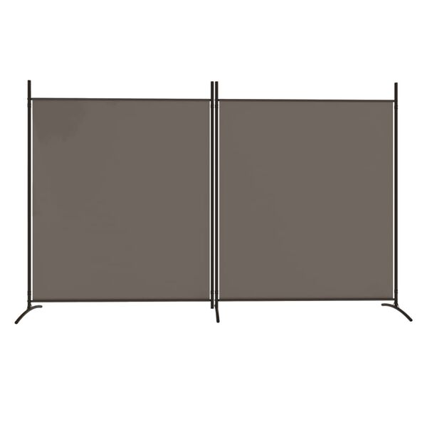 vidaXL 2-Panel Room Divider Anthracite 348x180 cm Fabric