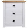 vidaXL Bedside Cabinet White 46x40x57 cm Pinewood Panama Range