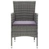 vidaXL 5 Piece Garden Dining Set Grey
