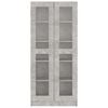 vidaXL Vitrine Cabinet Concrete Grey 82.5x30.5x185 cm Engineered Wood