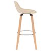 vidaXL Bar Stools 2 pcs Cream Fabric