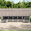 vidaXL 7 Piece Garden Lounge Set with Cushions White Steel