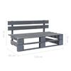 vidaXL Garden Pallet Bench Wood Grey