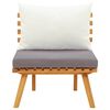 vidaXL Garden Chair with Cushions Solid Acacia Wood