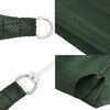 vidaXL Sunshade Sail 160 g/m&sup2; Dark Green 2x4.5 m HDPE